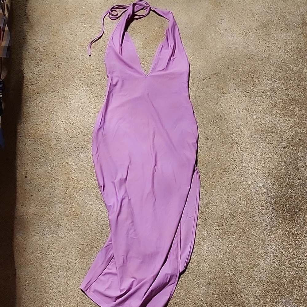 SHEIN Lavender Backless Dress